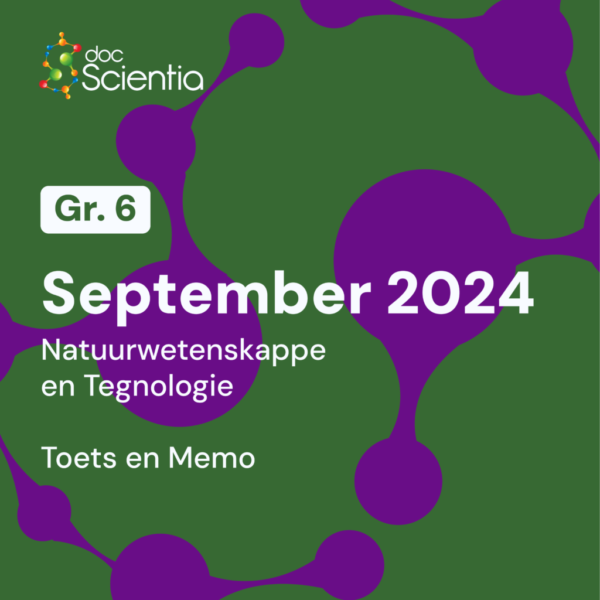 Graad 6 Natuurwetenskappe en Tegnologie September Toets en Memo 2024