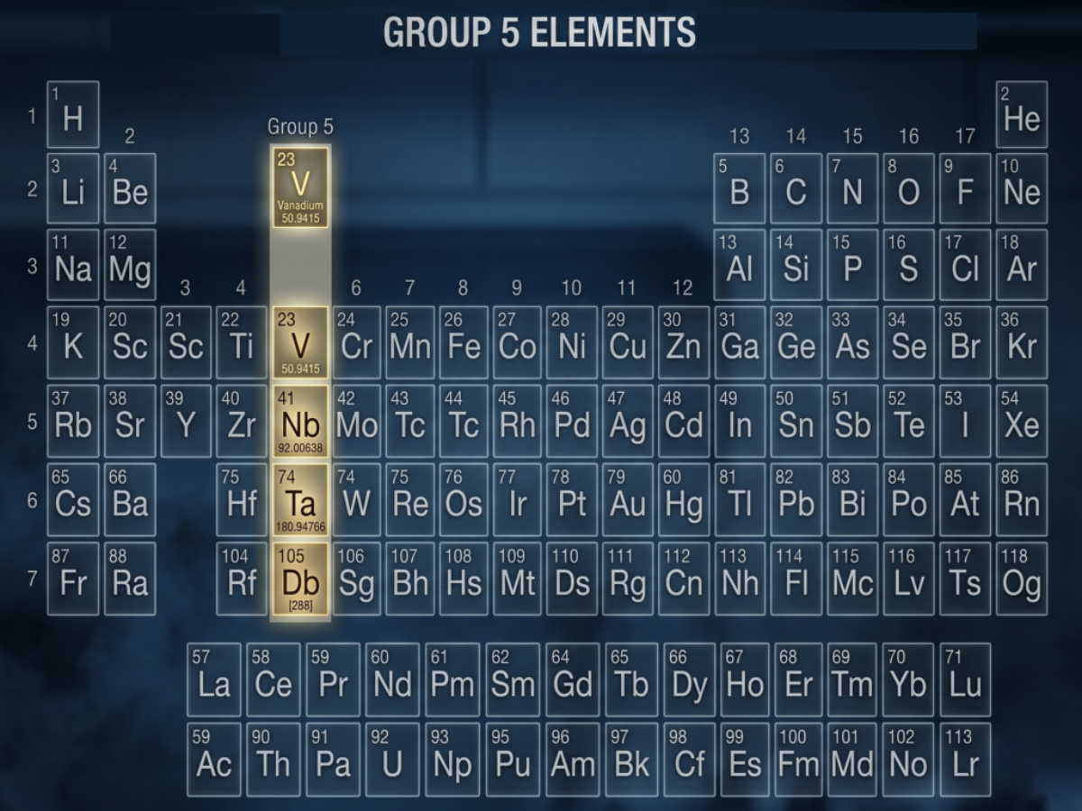 Exploring Group 5 Periodic Table elements