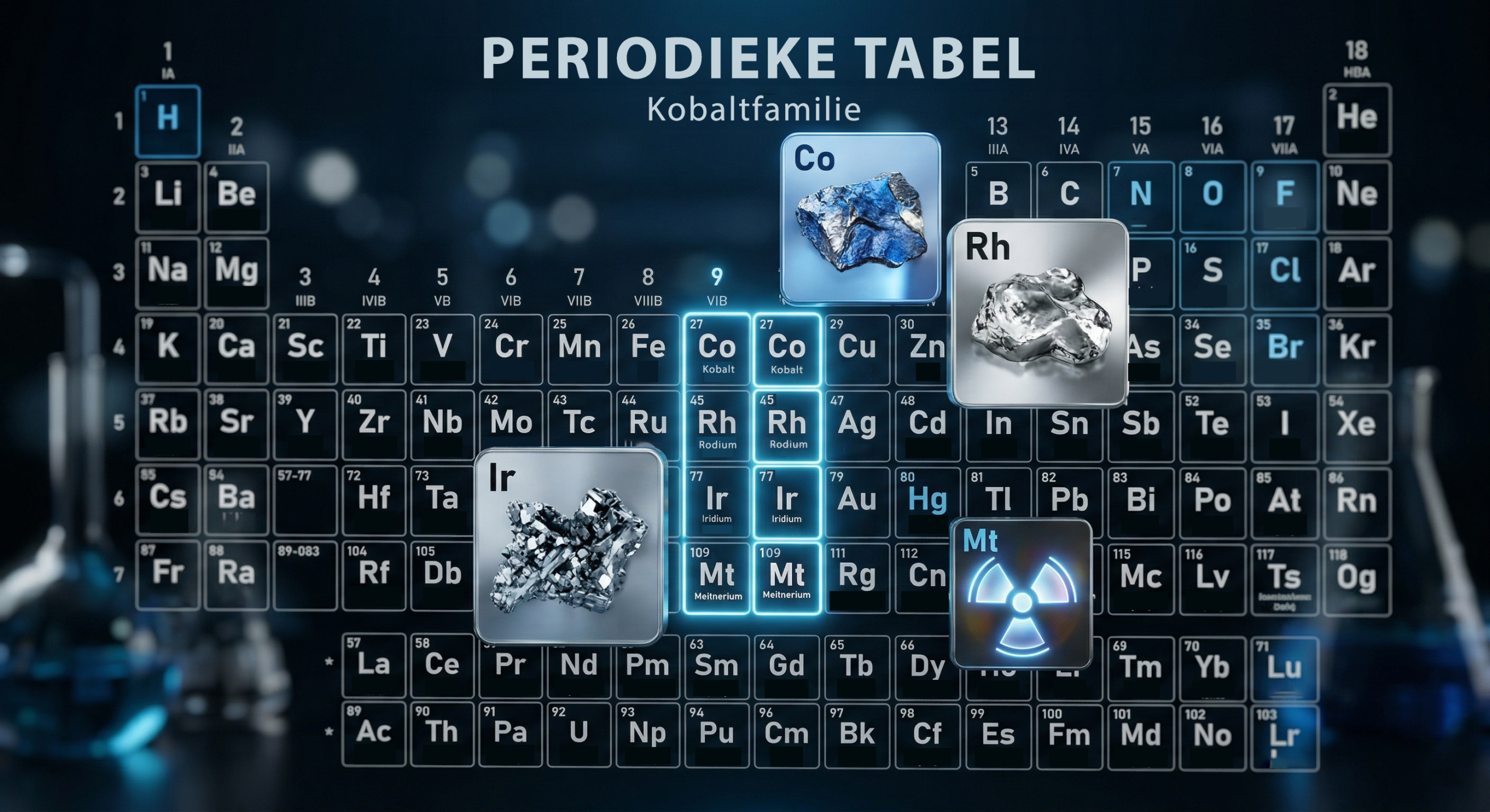 Verkenning van Groep 9 Periodieke Tabel elemente