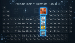 Image of Periodic Table with focus on Group 11 elements