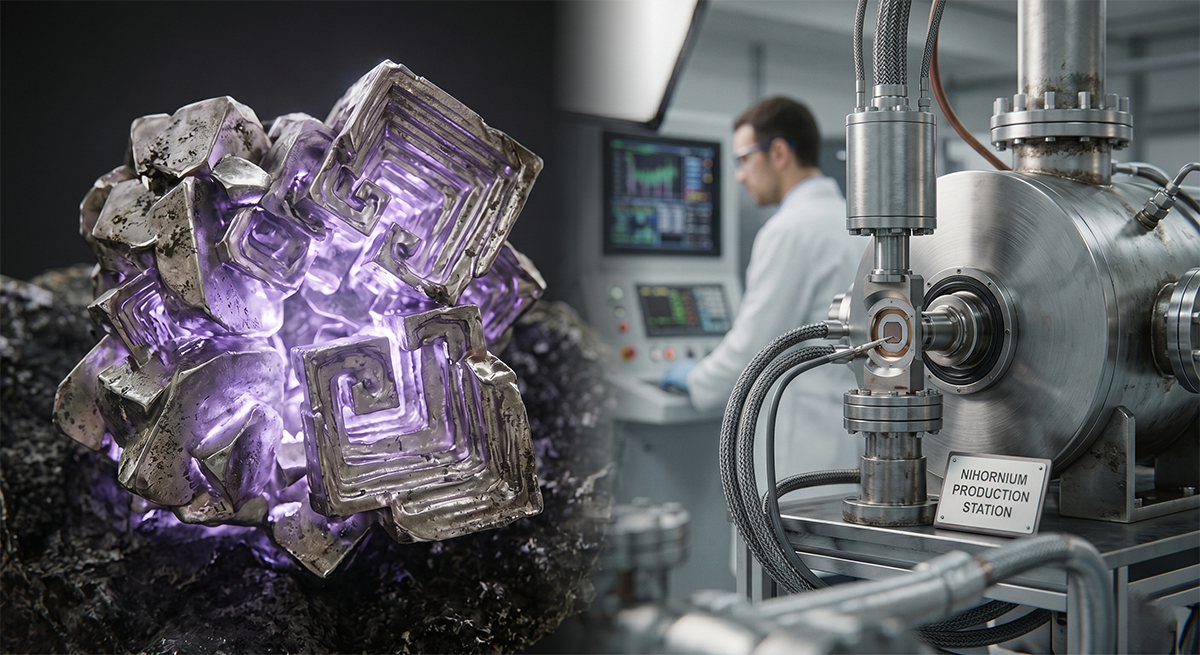 Image of nihonium in lab environment