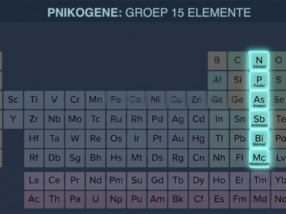 Verken Groep 15: Van die boustene van lewe tot swaar metale