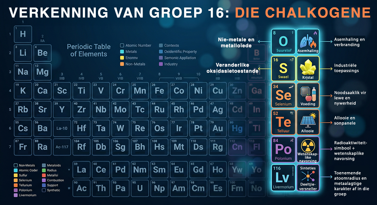 Ontdek Groep 16: Elemente wat lewe en die industrie vorm