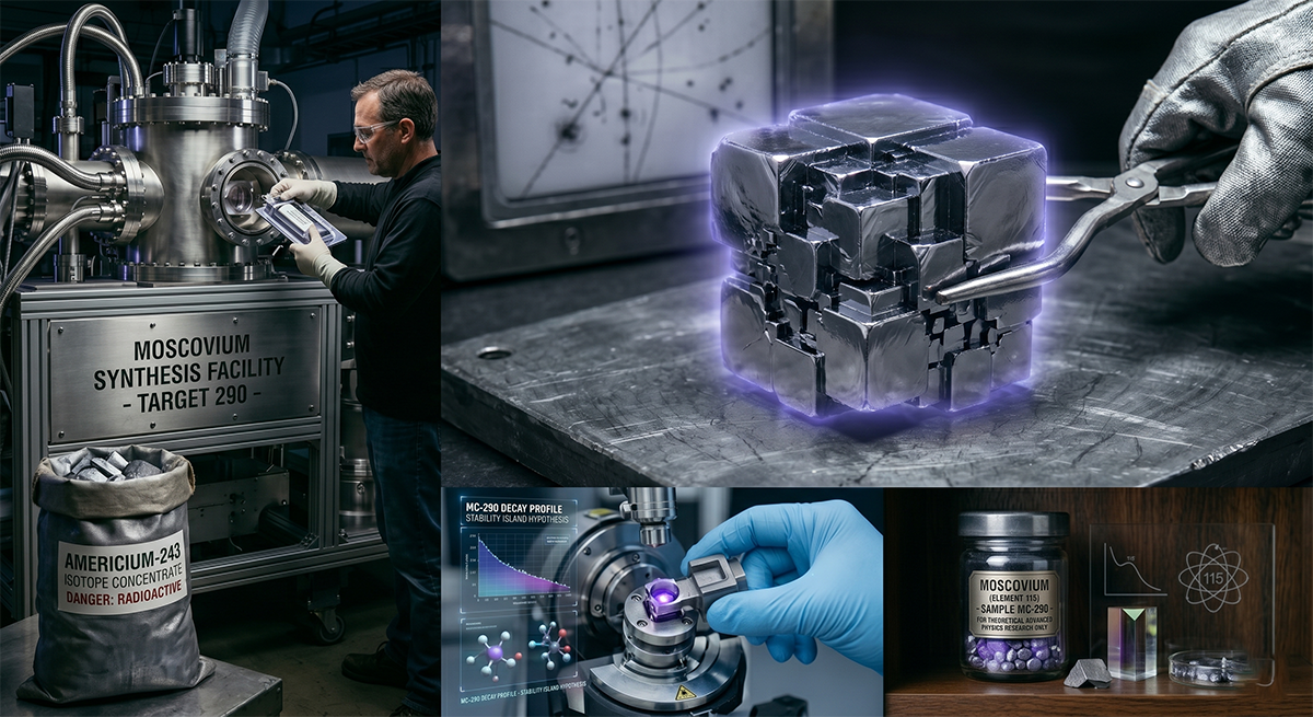 Images of moscovium in lab environment